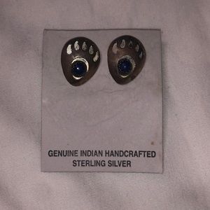 Indian handcrafted sterling silver earrings.